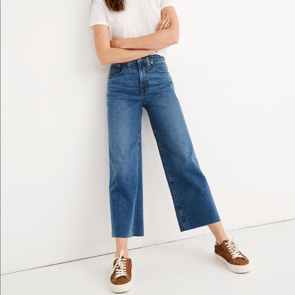 Madewell Slim Wide-Leg Jeans Raw Hem!